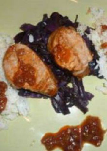 Filet Mignon sauté au Chou rouge