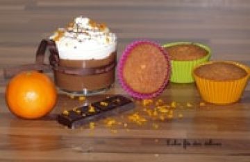 Mousse chocolat clémentine, chantilly à la fleur d'oranger