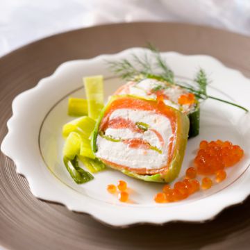 Terrine de saumon fumé aux poireaux