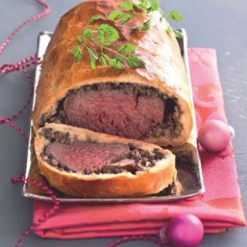 Filet de bœuf et champignons en croûte briochée