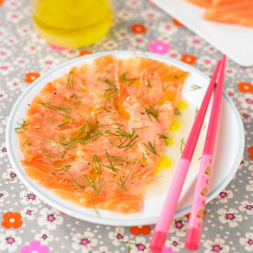 Carpaccio de saumon à l'aneth