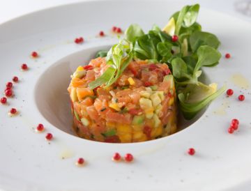 Tartare de saumon fumé à la mangue