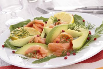 Salade avocat saumon