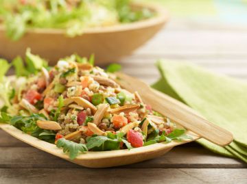 Salade d'amandes et lentilles épicées