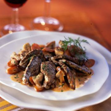 Sauté de boeuf façon Strogonoff