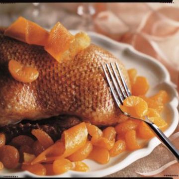 Canard fermier rôti aux clémentines