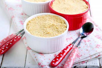Mini crumble aux poireaux et mascarpone