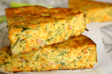 Moelleux carottes courgettes & jambon