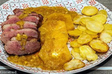 Magret de canard à l'orange et au gingembre