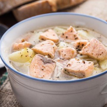 Blanquette au saumon et cabillaud