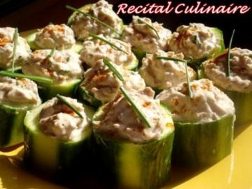 Concombres farcis au thon
