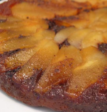 Gateau renversé poires-chocolat