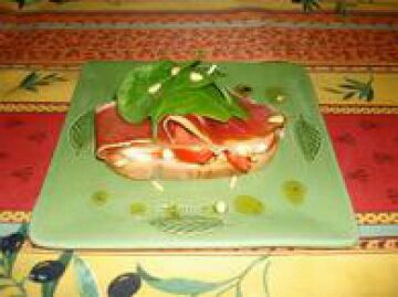 Brushetta jambon comté pignon