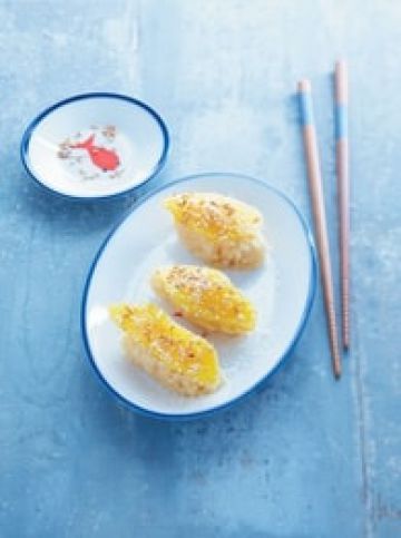 Sushis de riz au lait à la mangue