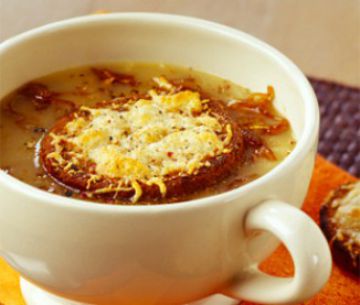 Soupe à l'oignon caramélisé