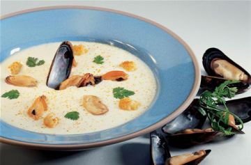 Crème de chou-fleur aux moules