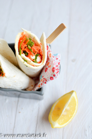 Wraps aux carottes rapees