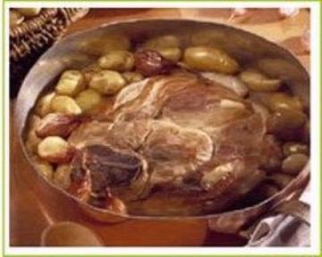 Rouelle de porc aux échalotes