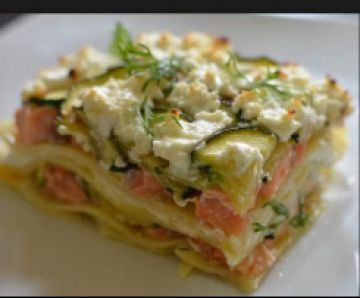 Lasagnes au saumon et poireaux thermomix