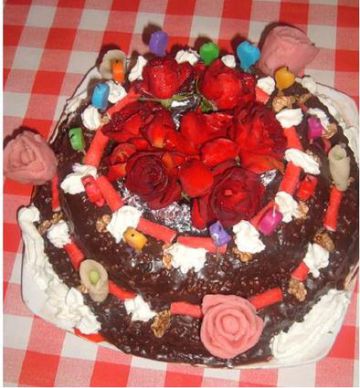 Gâteau d’anniversaire au chocolat noir et noix