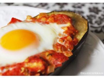 Aubergines farcies façon nid d'oeufs