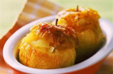 Pommes fourrées à la compote de pommes