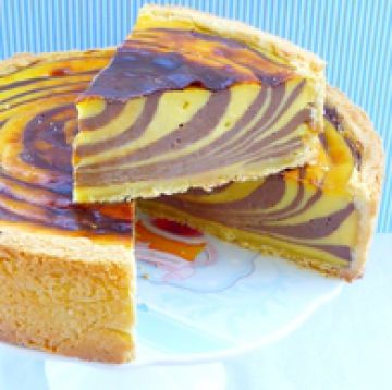 Flan pâtissier tigré ou zébré