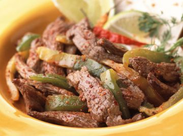 Boeuf sauté aux poivrons et graines de sésame