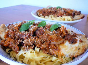 Escalopes de veau à la la bolognaise