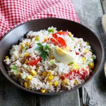 Salade de riz basmati fraiche pour l'été