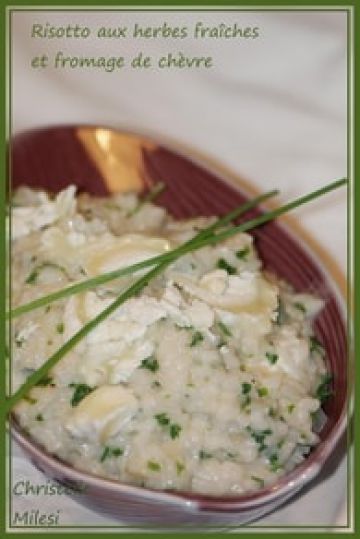 Risotto aux herbes fraîches et fromage de chèvre