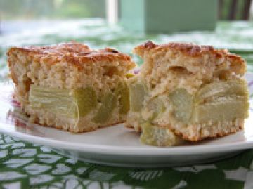 Gâteau lorrain à la rhubarbe