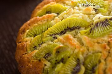 Tarte aux pommes, aux kiwis et au fromage blanc