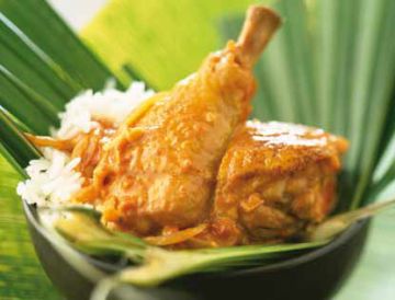 Poulet antillais au lait de coco 