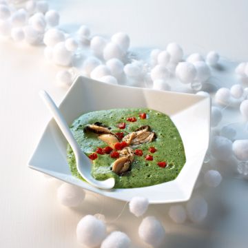 Crème de cressons aux huîtres