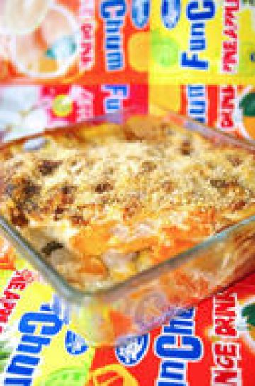 Gratin de légumes au bleu et aux noix