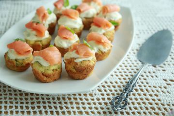 Mini muffins au saumon fumé