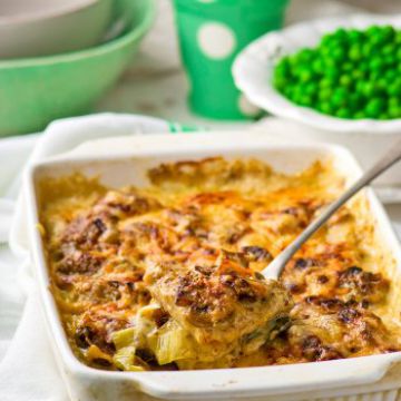Gratin de panais aux champignons automnal