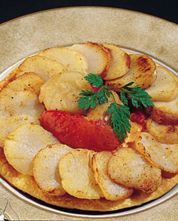 Galettes de Saint Jacques aux poivrons