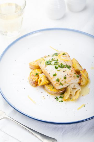 Lotte grillée aux artichauts