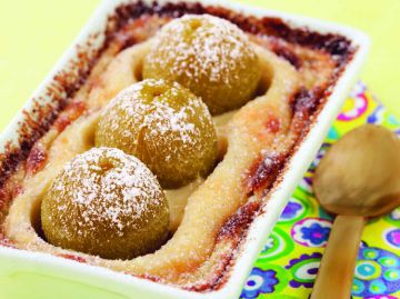 Clafoutis aux reine-claude et à la vanille