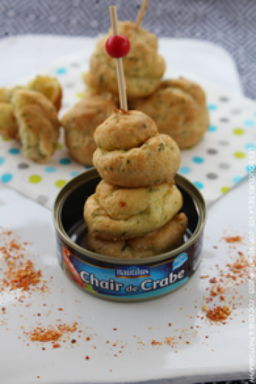 Gougères au crabe et piment d'espelette