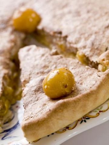 Tarte macaron aux mirabelles