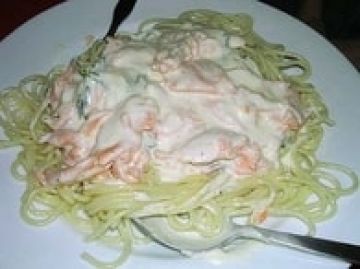 Pâtes au saumon sauce citron