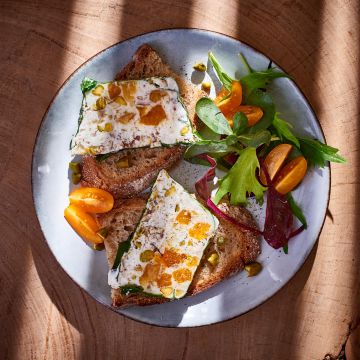 Terrine de fromage et fruits secs