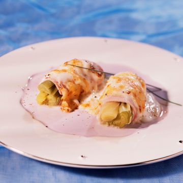 Rouleaux de poireaux au jambon
