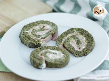 Roulés aux épinards, jambon, fromage frais