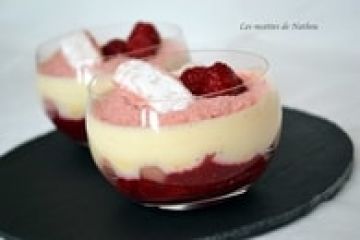 Tiramisu aux framboises et biscuits roses de Reims