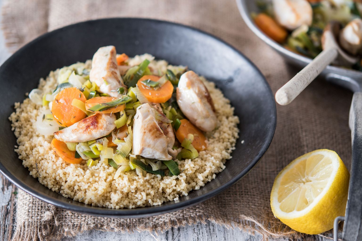 Poulet d'automne au thym et au citron