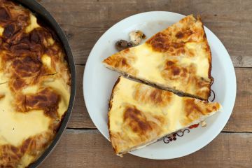 Tarte au poulet et aux champignons